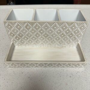 T.J.Maxx Cream Vanity Tray with White Accents